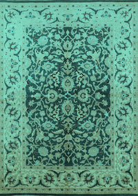 Oriental Turquoise Industrial Rug, urb3088turq