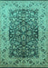 Oriental Turquoise Industrial Rug, urb3088turq