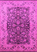 Machine Washable Oriental Pink Industrial Rug, wshurb3088pnk