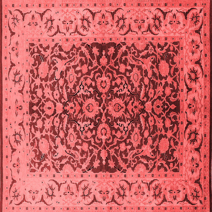 Machine Washable Oriental Red Industrial Rug, wshurb3088red