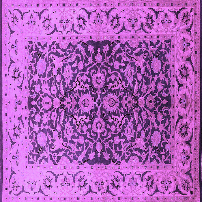Square Machine Washable Oriental Purple Industrial Area Rugs, wshurb3088pur