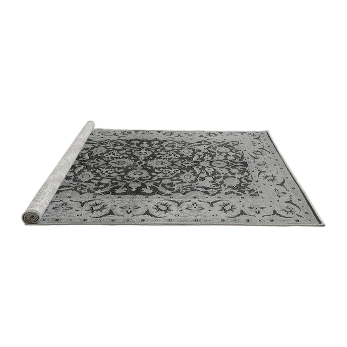 Sideview of Machine Washable Oriental Gray Industrial Rug, wshurb3088gry