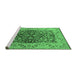 Sideview of Machine Washable Oriental Emerald Green Industrial Area Rugs, wshurb3088emgrn