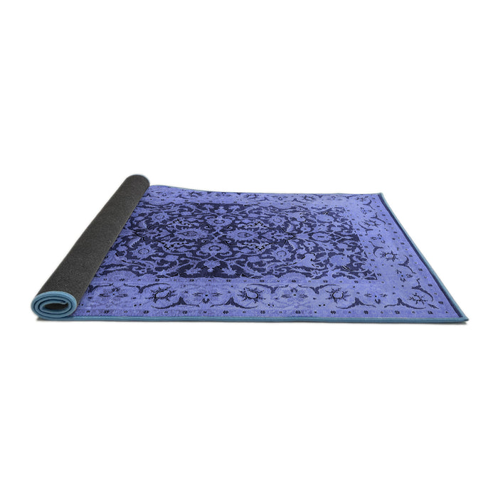 Sideview of Oriental Blue Industrial Rug, urb3088blu