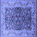 Square Machine Washable Oriental Blue Industrial Rug, wshurb3088blu