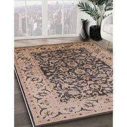Machine Washable Industrial Modern Coffee Brown Rug in a Family Room, wshurb3088
