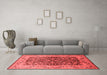 Industrial Red Washable Rugs