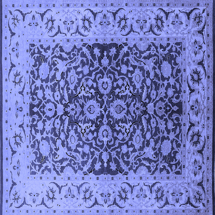 Square Oriental Blue Industrial Rug, urb3088blu