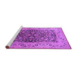Sideview of Machine Washable Oriental Purple Industrial Area Rugs, wshurb3088pur