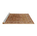 Sideview of Machine Washable Industrial Modern Mahogany Brown Rug, wshurb3089