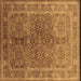 Square Oriental Brown Industrial Rug, urb3089brn