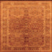 Square Oriental Orange Industrial Rug, urb3089org