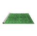 Sideview of Machine Washable Oriental Emerald Green Industrial Area Rugs, wshurb3089emgrn