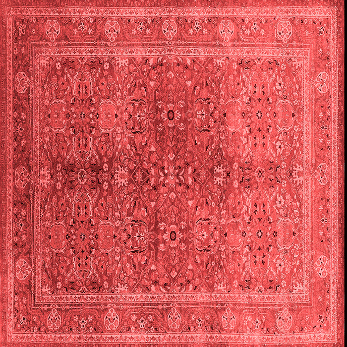 Machine Washable Oriental Red Industrial Rug, wshurb3089red