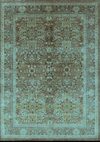 Oriental Light Blue Industrial Rug, urb3089lblu