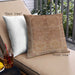 Front View of Mid-Century Modern Urban Square Mahogany Brown Throw Pillow, 18 inch by 18 inch, pwurb3089