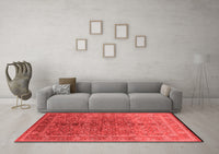 Machine Washable Oriental Red Industrial Rug, wshurb3089red