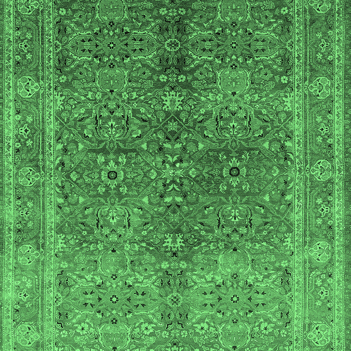 Oriental Emerald Green Industrial Rug, urb3089emgrn