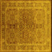 Square Oriental Yellow Industrial Rug, urb3089yw