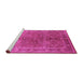 Sideview of Machine Washable Oriental Pink Industrial Rug, wshurb3089pnk