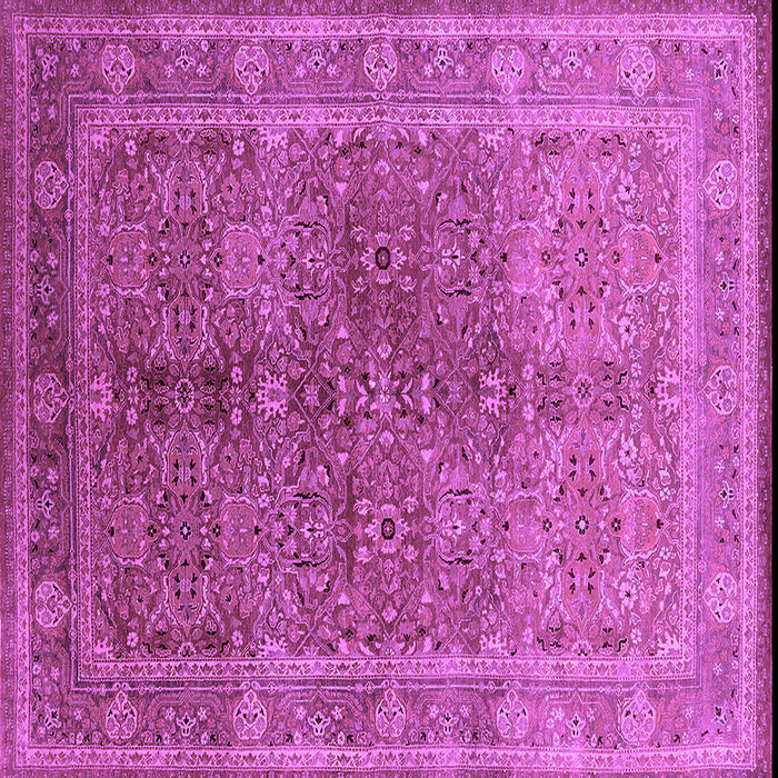 Square Oriental Purple Industrial Rug, urb3089pur