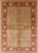 Mid-Century Modern Mahogany Brown Oriental Rug, urb3090