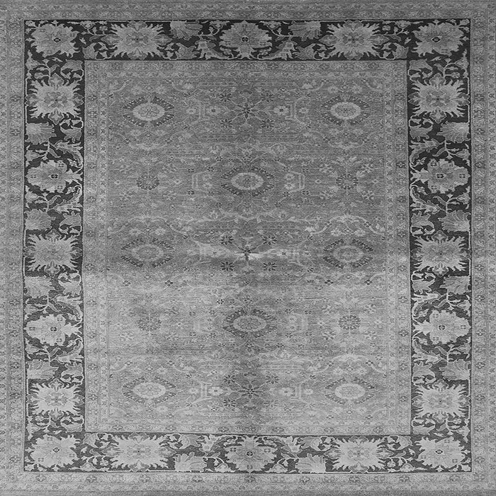 Square Machine Washable Oriental Gray Industrial Rug, wshurb3090gry