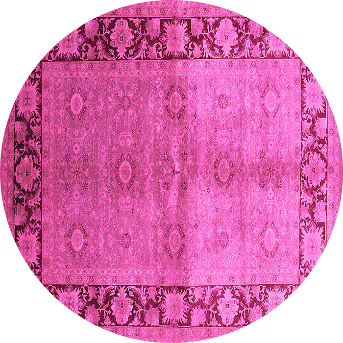 Round Oriental Pink Industrial Rug, urb3090pnk
