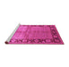 Sideview of Machine Washable Oriental Pink Industrial Rug, wshurb3090pnk