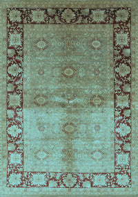 Oriental Light Blue Industrial Rug, urb3090lblu