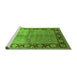 Sideview of Machine Washable Oriental Green Industrial Area Rugs, wshurb3090grn