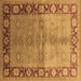 Square Oriental Brown Industrial Rug, urb3090brn