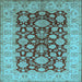 Square Oriental Light Blue Industrial Rug, urb3091lblu