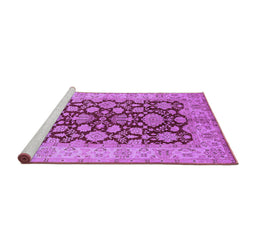 Sideview of Machine Washable Oriental Purple Industrial Area Rugs, wshurb3091pur