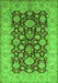 Machine Washable Oriental Green Industrial Area Rugs, wshurb3091grn