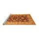 Sideview of Machine Washable Oriental Orange Industrial Area Rugs, wshurb3091org