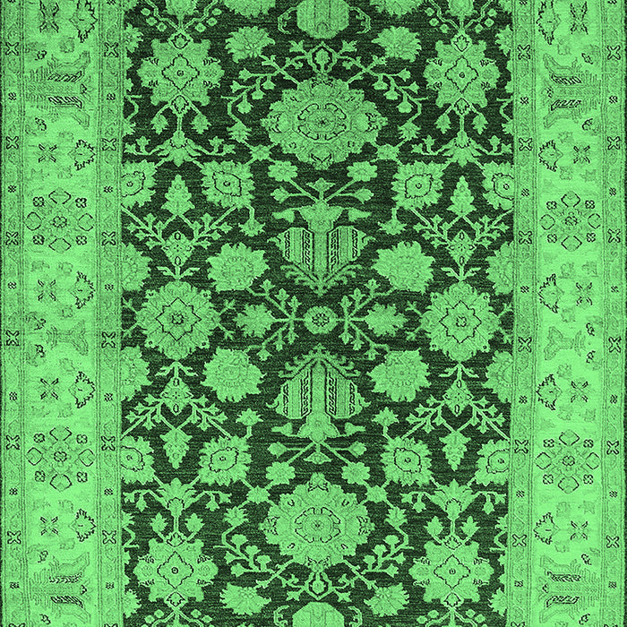 Oriental Emerald Green Industrial Rug, urb3091emgrn