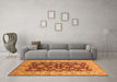 Machine Washable Oriental Orange Industrial Area Rugs in a Living Room, wshurb3091org