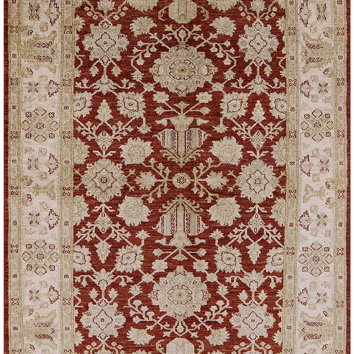 Mid-Century Modern Mahogany Brown Oriental Rug, urb3091