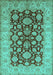 Oriental Turquoise Industrial Rug, urb3091turq