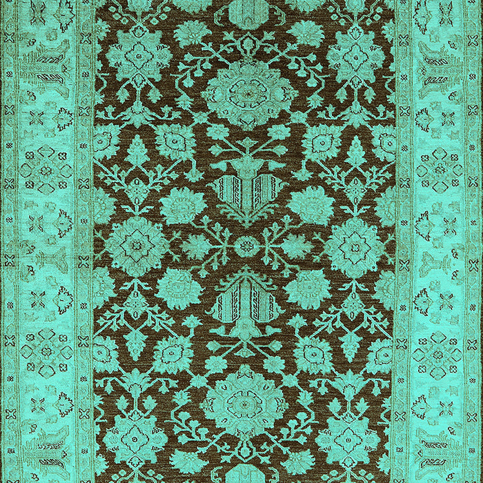 Oriental Turquoise Industrial Rug, urb3091turq