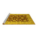 Sideview of Machine Washable Oriental Yellow Industrial Rug, wshurb3091yw