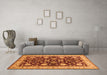 Machine Washable Oriental Orange Industrial Area Rugs in a Living Room, wshurb3092org