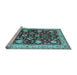 Sideview of Machine Washable Oriental Light Blue Industrial Rug, wshurb3092lblu