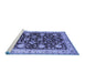 Sideview of Machine Washable Oriental Blue Industrial Rug, wshurb3092blu