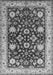 Machine Washable Oriental Gray Industrial Rug, wshurb3092gry