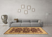 Machine Washable Oriental Brown Industrial Rug in a Living Room,, wshurb3092brn