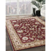 Machine Washable Industrial Modern Saffron Red Rug in a Family Room, wshurb3092