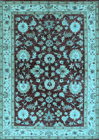 Oriental Light Blue Industrial Rug, urb3092lblu