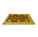 Sideview of Machine Washable Oriental Yellow Industrial Rug, wshurb3092yw